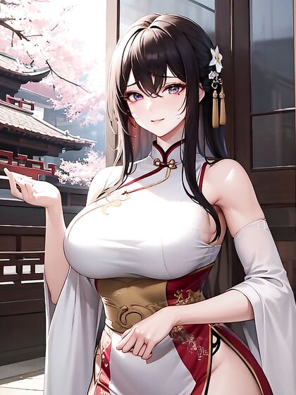 Chinese Goddess in Hanfu Cries Tears of Joy During Busty Hentai Pleasure