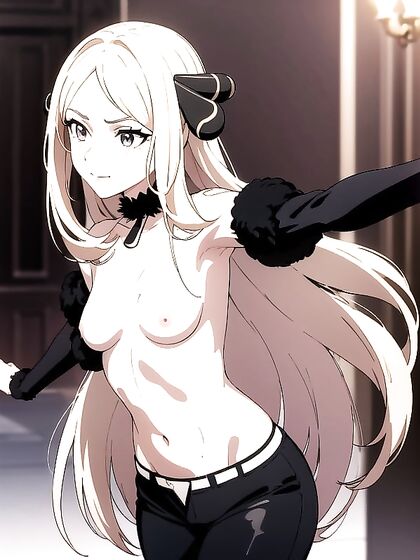 Beautiful Face with Choker and Exposed Nipples in Seductive Hentai Scenes