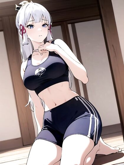 Kamisato Ayaka Kneels Submissively in Detailed Genshin Impact Hentai Scenes