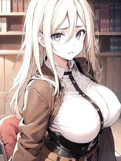 Sexy Corseted Babe Stares Intensely at You in Seductive Hentai Action