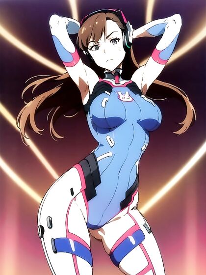 Sensual 18+ hentai Girl 18+ in form-fitting clothes teasingly looks at viewer for steamy pleasure