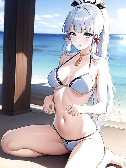 Wet Clothes and Seductive Glances at Sunset inSTEAMING Hentai Action