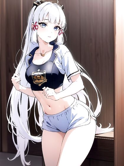 Kamisato Ayaka from Genshin Impact Shows Off in a SexyCrop Top Hentai Scene