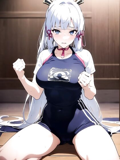 Kamisato Ayaka Flexes Her Seductive Side in Gym-Themed Hentai Action