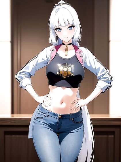 Sexy Jeans and Crop Top Action inSTEAMY Hentai Scenes