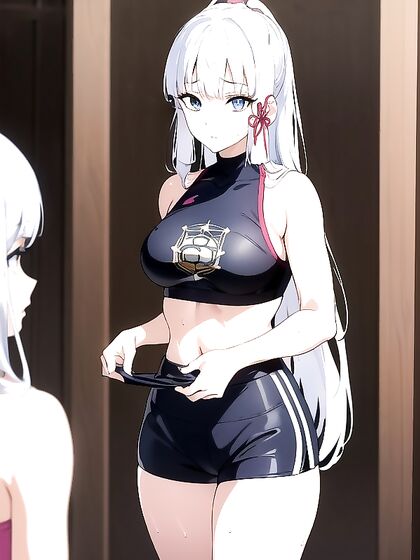 Facemask Fetish: Sweaty Girl 18+ Stares at You in Steamy Hentai Action