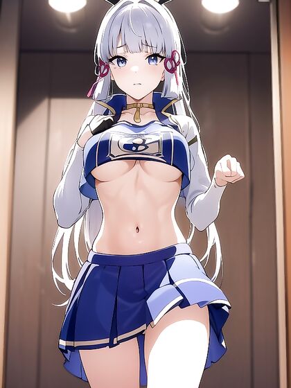 Steamy Bathroom Encounter with crop top and skirt in hentai bliss