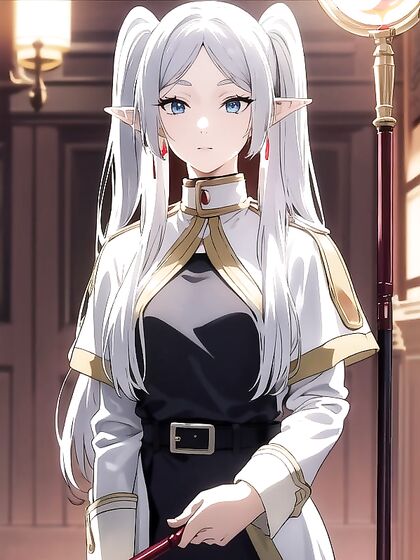 Frieren from Beyond Journey's End Strips Down in Her Leotard for Explicit Hentai Scenes