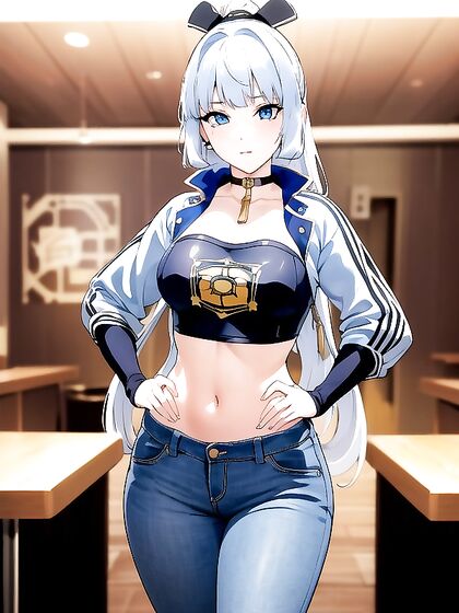 Kamisato Ayaka from Genshin Impact Wearing a Choker in Seductive Hentai Scenes