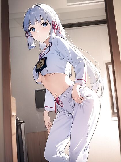Kamisato Ayaka from Genshin Impact in Intimate Detail for Sensual Hentai Pleasure