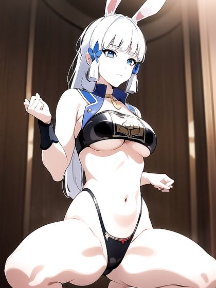 Kamisato Ayaka from Genshin Impact Poses Petfully in Detailed Hentai Scenes
