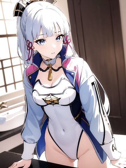 Kamisato Ayaka Stares Seductively at You in Explicit Genshin Impact Hentai Scenes