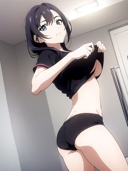 Dehya from Genshin Impact Rocks crop top and sporty shorts in steamy hentai action