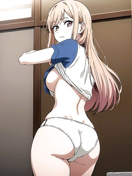 Supporting Ass Detail with Seductive Glances in Captivating Hentai Action
