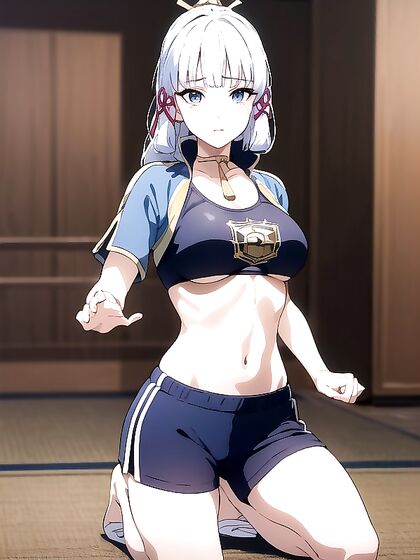 Kamisato Ayaka Wears Seductive Facemask for Explicit Genshin Impact hentai Pleasure
