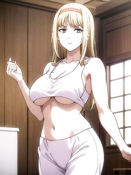 Rainbow Crop Top Underboob in Detailed Hentai Screencaps
