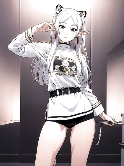 Sporty Teen 18+ in Oversized T-Shirt and Short Shorts Teasing in Hentai Action