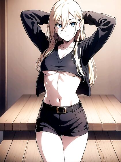 Historia from Attack on Titan Wears Sporty Shorts for Sexy Skinny Hentai Fun