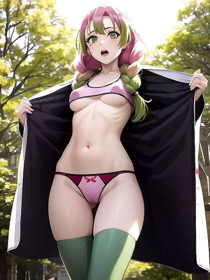 Mitsuri Kanroji from Demon Slayer Enjoying Slim Body Pleasure in Hentai Fantasies