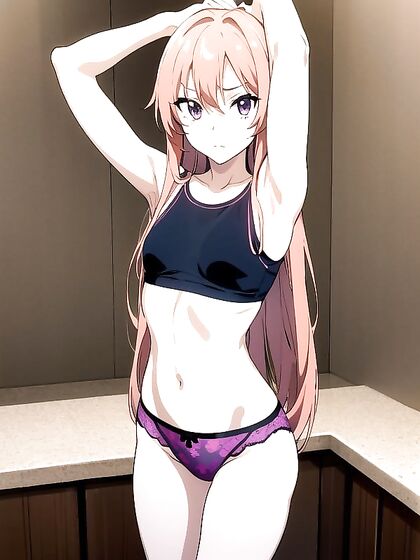 Underboob Tease in the Bathroom with Crop Top Hentai Pleasure