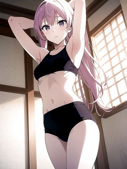Sporty Underboob Action in Sexy Shorts for Sizzling Solo hentai Pleasure