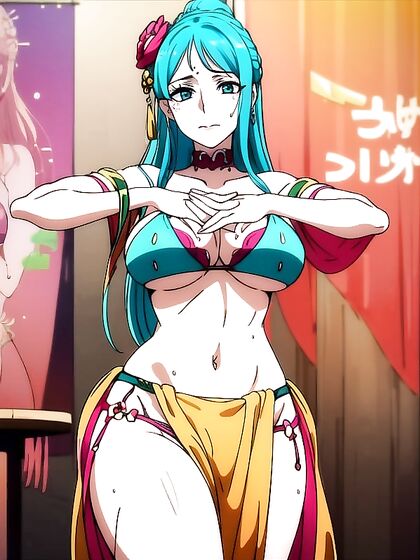 Hiyori from One Piece Showing Off Steamy Underboob in Sweat-Drenched Hentai Scenes