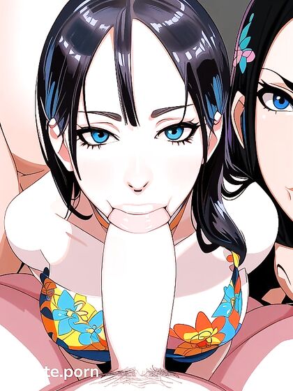 Nico Robin from One Piece Gives an Intense Blowjob in Hentai AI Action