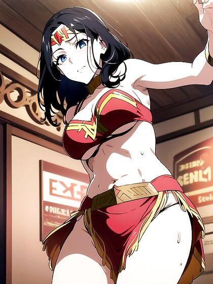Belly Dancer seduces with Pubic Hair and Lacy Bra in Hot Hentai Action