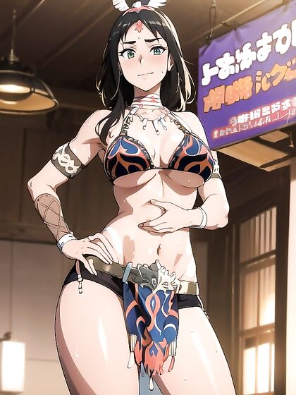 Kayna from Monster Hunter Grooves to Ecstatic hentai Pleasure Moves
