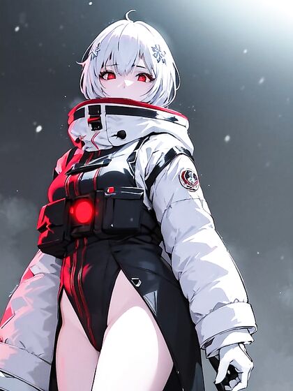 Rei Ayanami Walks Through Snowy Tokyo Streets at Night in Seductive Hentai Scene