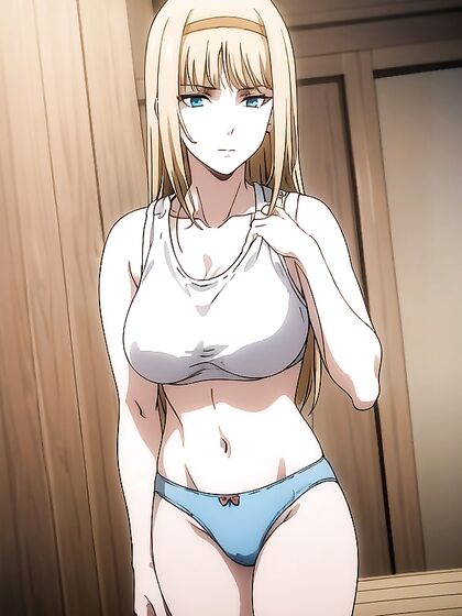 Ymir from Attack on Titan Showing Off Her Underboob at the Gym in Hot Hentai Action