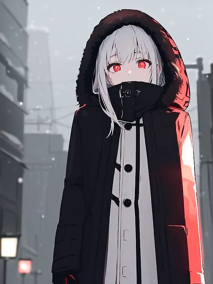 Snowy Night Seduction: Styled-Up Babe Tempts Under City Lights in hentaiErotica