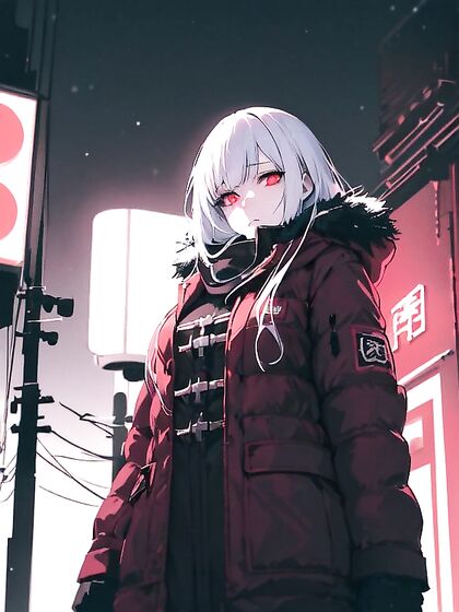 Snowy Night in Tokyo Ghoul: Anime Beauty Enjoys Passionate Hentai Pleasure