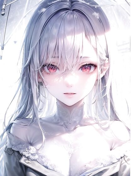 Red-Eyed Beauty in Trench Coat Takes It Hot on the Rooftop Hentai Action