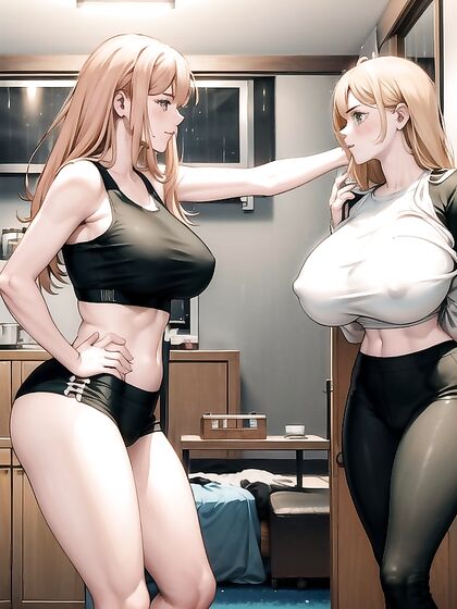 Wearing Yoga Pants in the Living Room for Blissful Hentai Pleasure