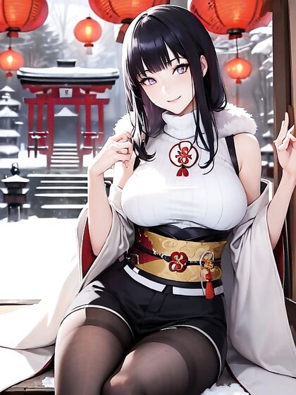 Snowy Japanese Forest Shrine Sets the Scene for steaming-hot Hentai Action