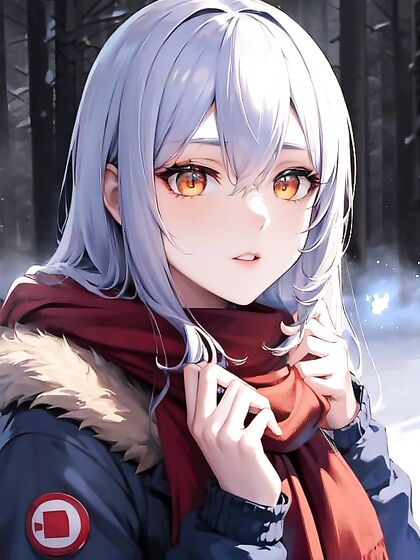 Glowing Blue Fireflies Surround Her in a Vibrant World for Sexy Ski Goggle Hentai Fun