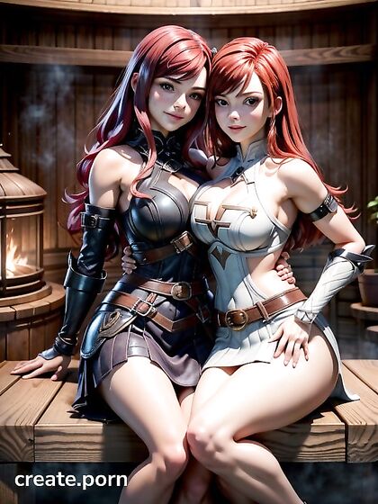 Fit 18-Year-Old with Large Breasts in Seductive Hentai Action