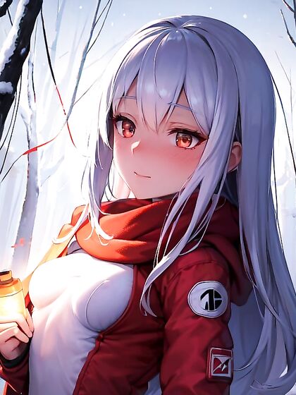 Blushing Mischievously with Small Breasts in a Forest Lit by Blue Fireflies Hentai