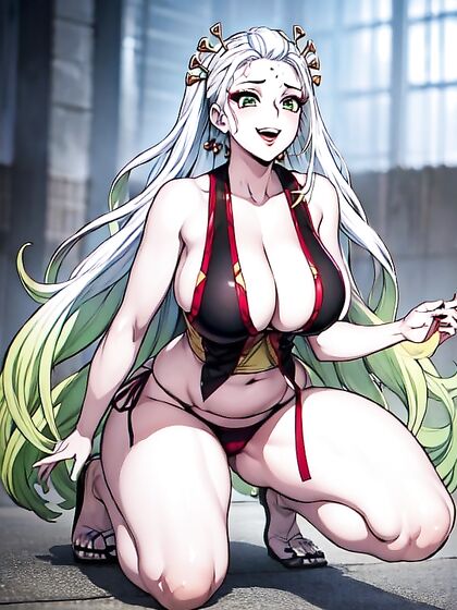 Nezuko's Daki Demon Form with Massive Breasts in Happy Hentai Pleasure