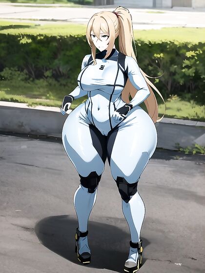 Blonde-Haired Beauty in a Thick-Thighed Harem Fantasy Hentai Scene