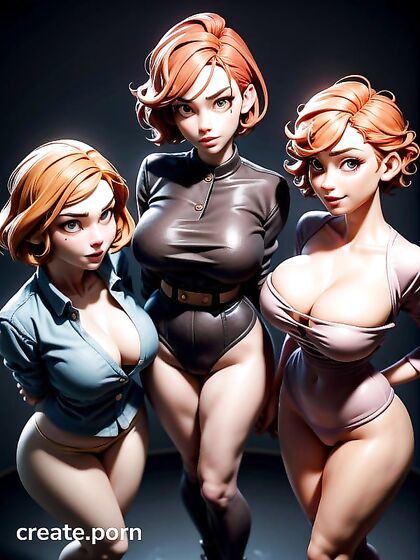 Ginger with Massive Breasts and Ultra-Short Hair in Steamy Hentai Action