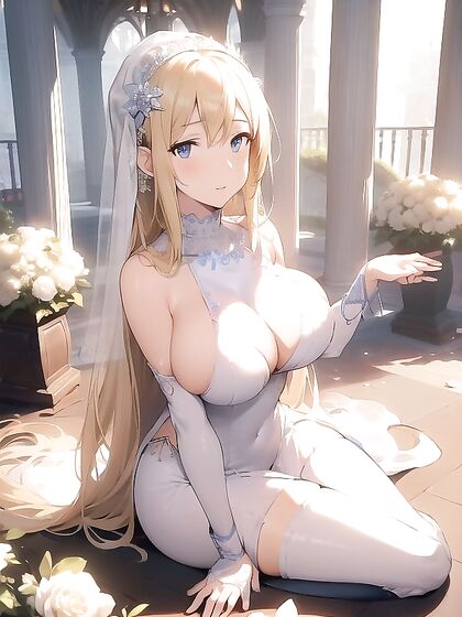 Blonde with Blue Eyes and Long Dick in Tight Clothes for Steamy Hentai Action