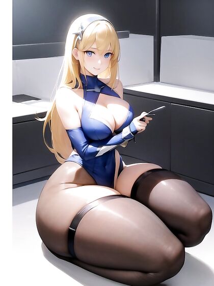 Blonde With Massive Cleavage Seduces in Steamy Hentai Action