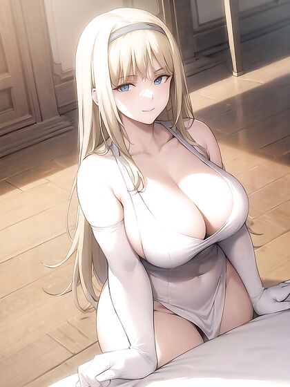 Massive-Ass Cleavage Goddess Stares Seductively at You in Horny Hentai Action