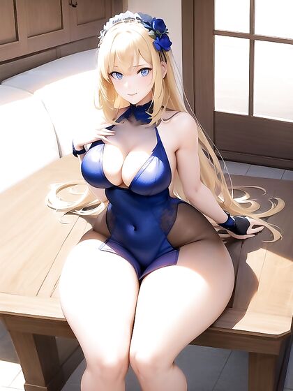 Extremely Large Ass Takes Long Length in Seductive Sitting Position Hentai Scene