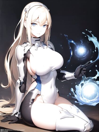 Blue-Eyed Beauty in/Form-Fitting Outfit Teases You in hentai AIPorn