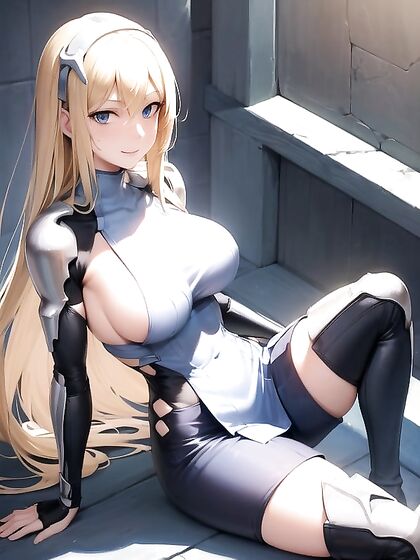 Aiz Wallenstein from DanMachi Stares Seductively at You in This Long-Length Hentai Scene