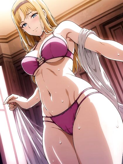 Hot 18+ Hentai Scene: Hands on Hips, Teasing Underboob Seduction