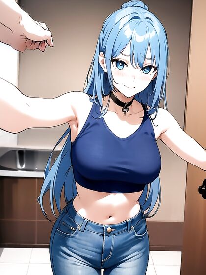 Hot Crop Top and Jean Outfit in Detailed Screencap Hentai Action